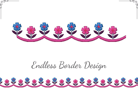 Cute Floral Border: A Thoughtful Embroidery Choice for Personalized Gifts
