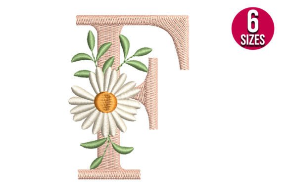 Floral Alphabet Letter F