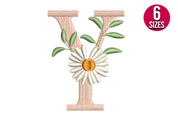 Floral Alphabet Letter Y