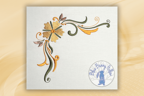 Floral Corners 4: A Thoughtful Embroidery Design for Meaningful Gifts