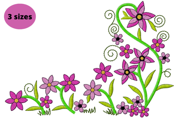 Floral Garden Embroidery Design