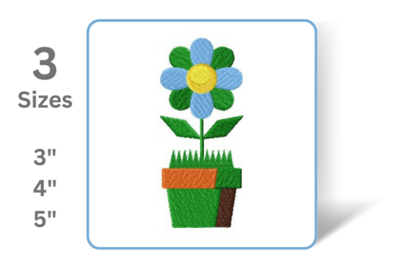 Flower in Pot: A Craft Fair-Ready Floral Embroidery Design